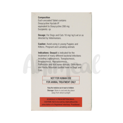 Sihil Doxysil 200mg Tablet for Dogs and Cats, 10 Tablets - Animeal