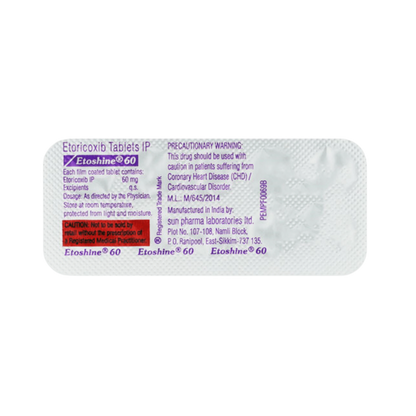Sun Etoshine 60mg Tablet for Dogs and Cats, 10 Tablets - Animeal