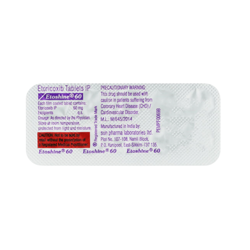 Sun Etoshine 60mg Tablet for Dogs and Cats, 10 Tablets - Animeal