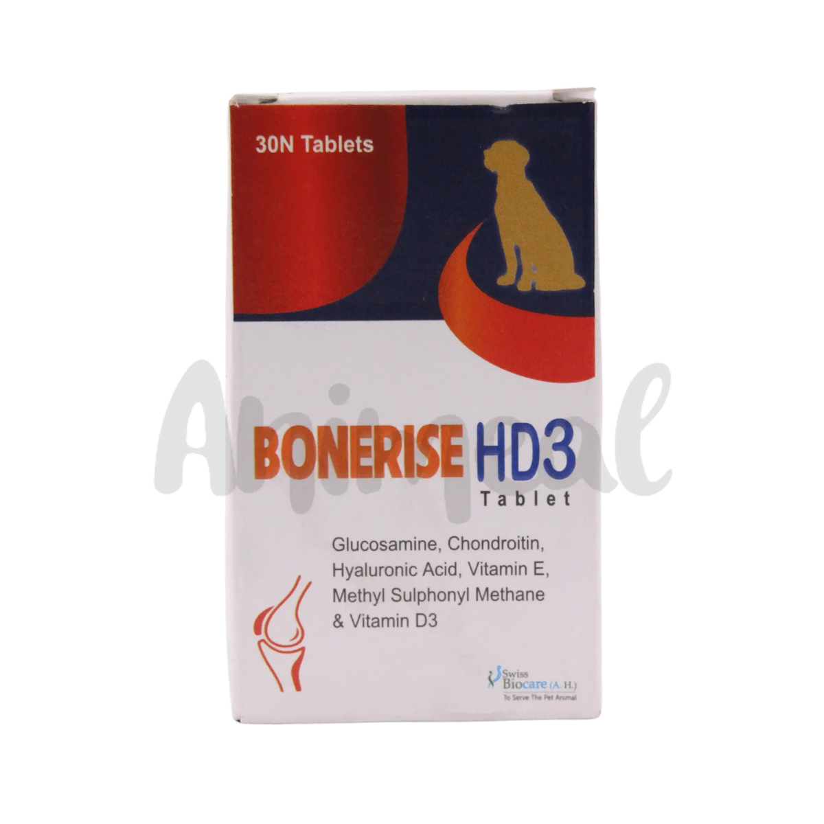 Swiss Biocare Bonerise Hd3 Tablet for Dogs and Cats, 10 Tablets - Animeal