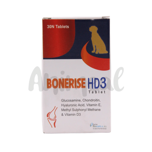 Swiss Biocare Bonerise Hd3 Tablet for Dogs and Cats, 10 Tablets - Animeal