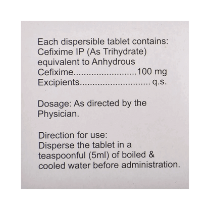 TAXIM-O DT 100MG TABLET - Animeal