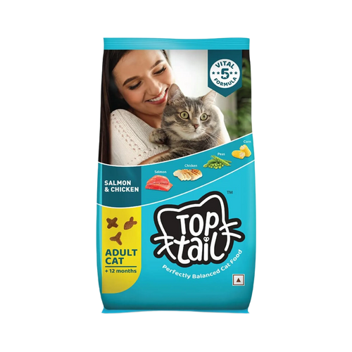 TOPTAIL ADULT SALMON & CHIC DRY FOOD [1.2 KG] - Animeal