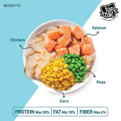 TOPTAIL ADULT SALMON & CHIC DRY FOOD [1.2 KG] - Animeal