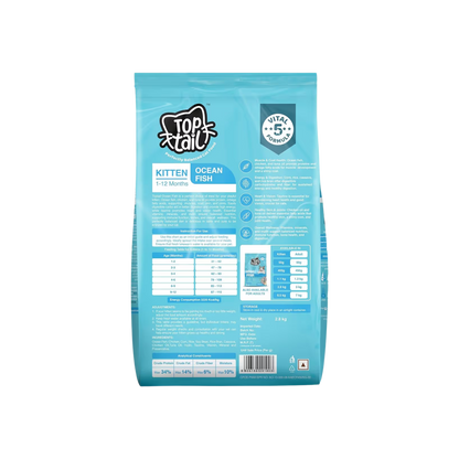 TOPTAIL KITTEN OCEAN FISH DRY FOOD (S) - Animeal