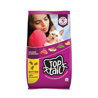 TOPTAIL KITTEN SALMON & CHIC DRY FOOD [6.5 KG] - Animeal
