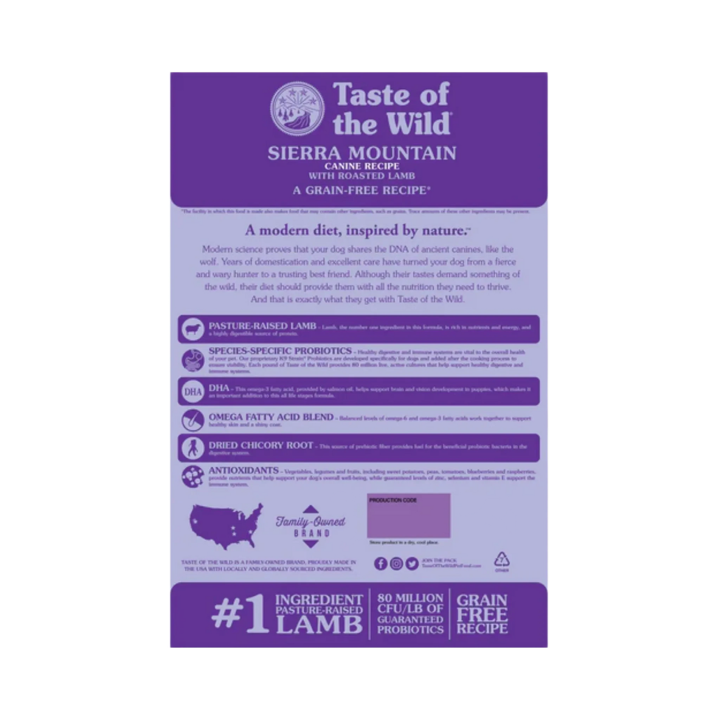 TOW SIERRA MOUNTAIN CANINE ROASTED LAMB - Animeal