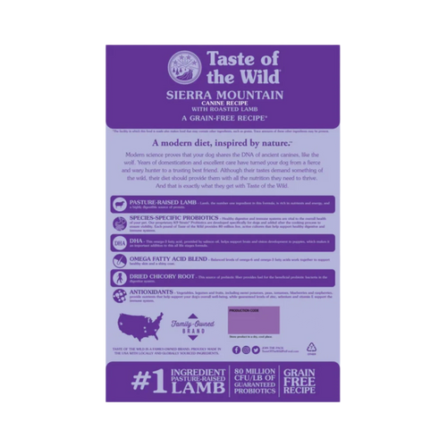 TOW SIERRA MOUNTAIN CANINE ROASTED LAMB - Animeal