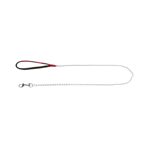 TRIXIE CHAIN LEASH WITH NYLON HAND LOOP RED (L) - Animeal
