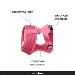 TRUELOVE CAT & SMALL DOG HARNESS PINK (L) - Animeal