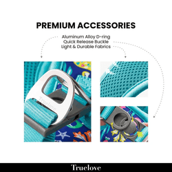 TRUELOVE FLORAL HARNESS SMALL & MEDIUM BREED MALIBUBLUE (M) - Animeal