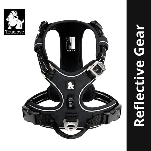 TRUELOVE NO PULL CORDURA HARNESS BLACK (L) - Animeal
