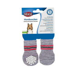 Trixie Dog Socks Non Slip Grey | Medium - Animeal