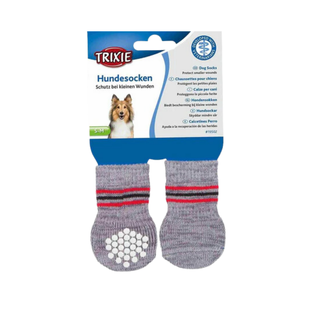 Trixie Dog Socks Non Slip Grey | Small - Animeal