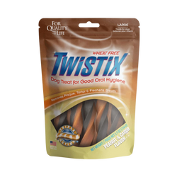 Twistix Peanut & Carob Dental Dog Chews, Large - Animeal