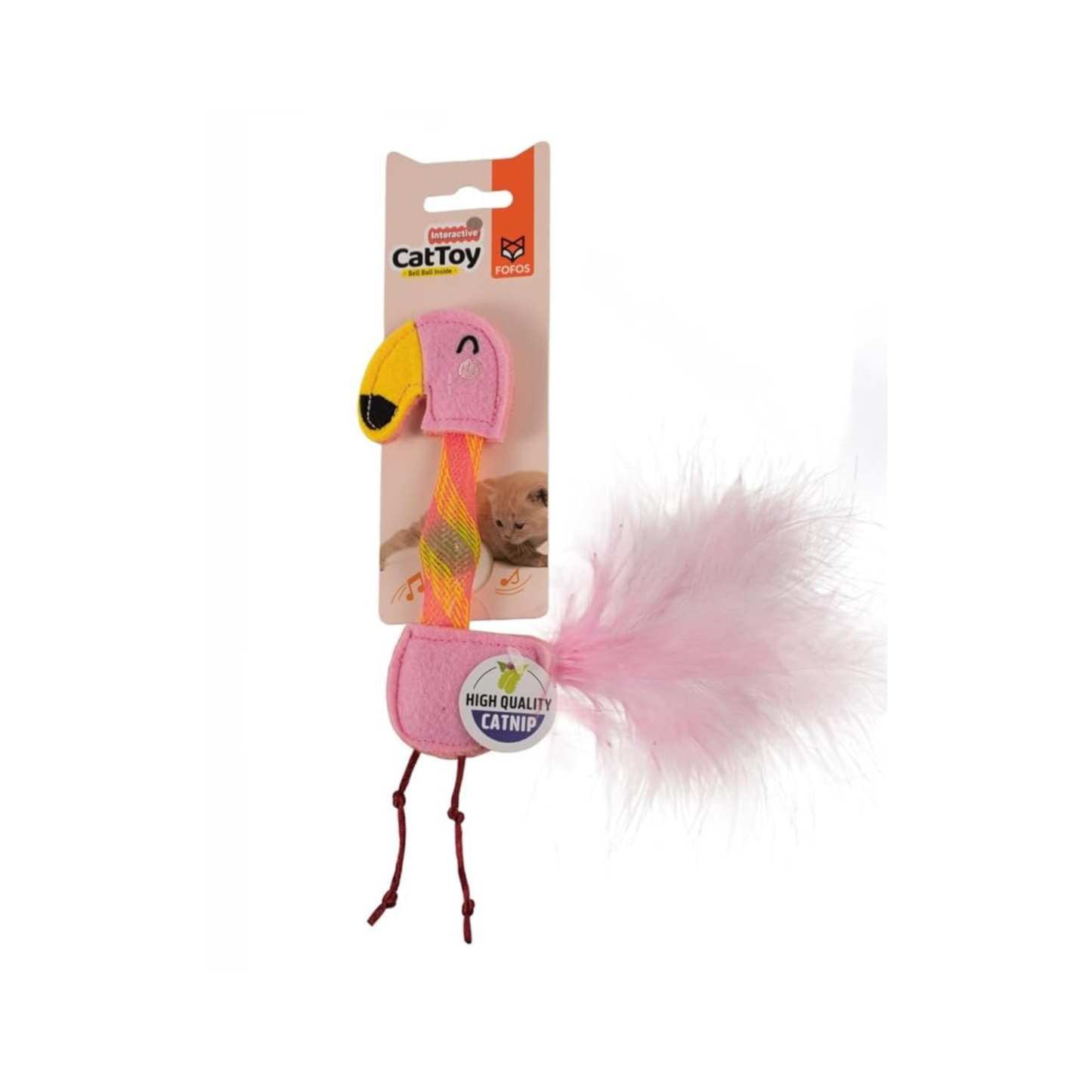 FOFOS CAT FLICK TUBE FLAMINGO TOY