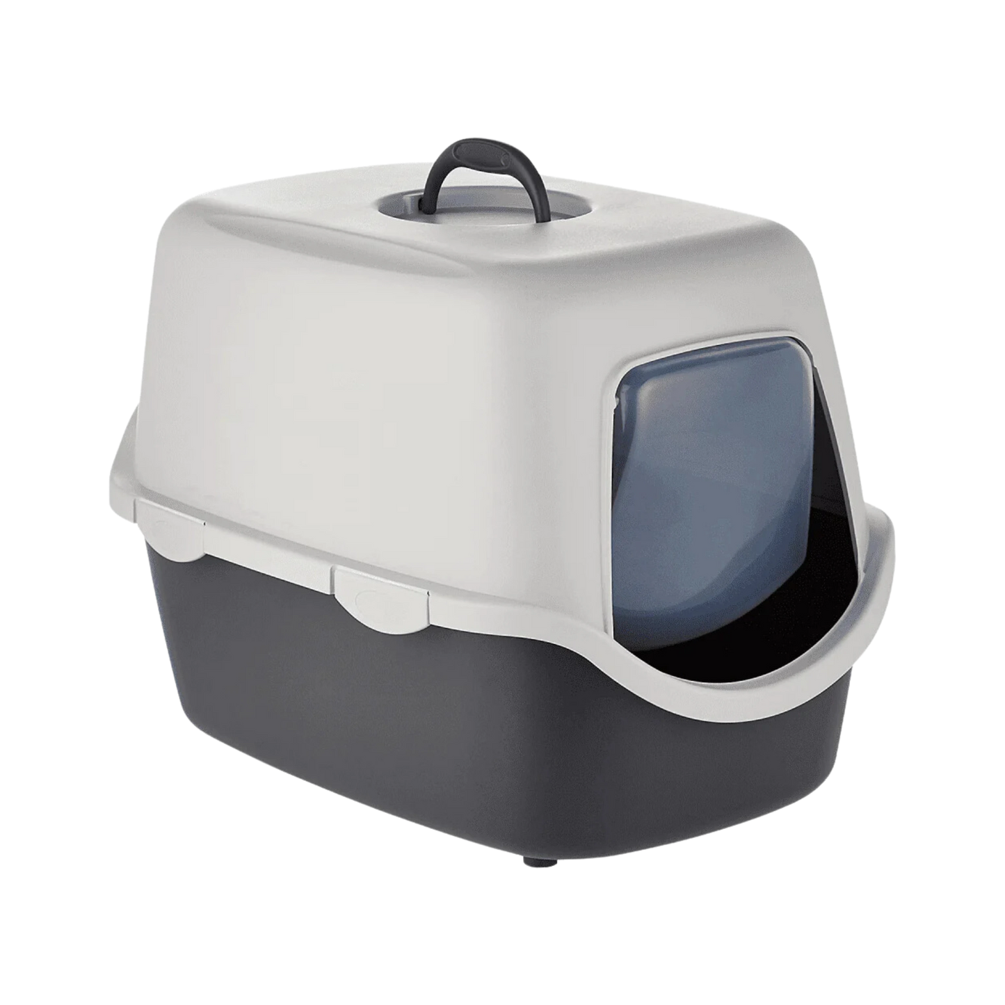 VICO CAT LITTER TRAY WITH HOOD DARK GREY & LIGHT GREY - Animeal