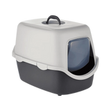 VICO CAT LITTER TRAY WITH HOOD DARK GREY & LIGHT GREY