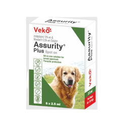 Veko Assurity Plus 10 to 25kg Spot On for Dogs, 2.5ml - Animeal