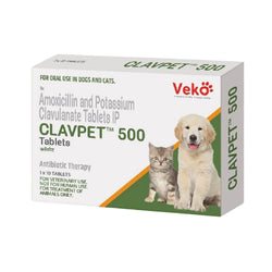 Veko Clavpet Tablet 500mg for Dogs and Cats, 10 Tablets - Animeal