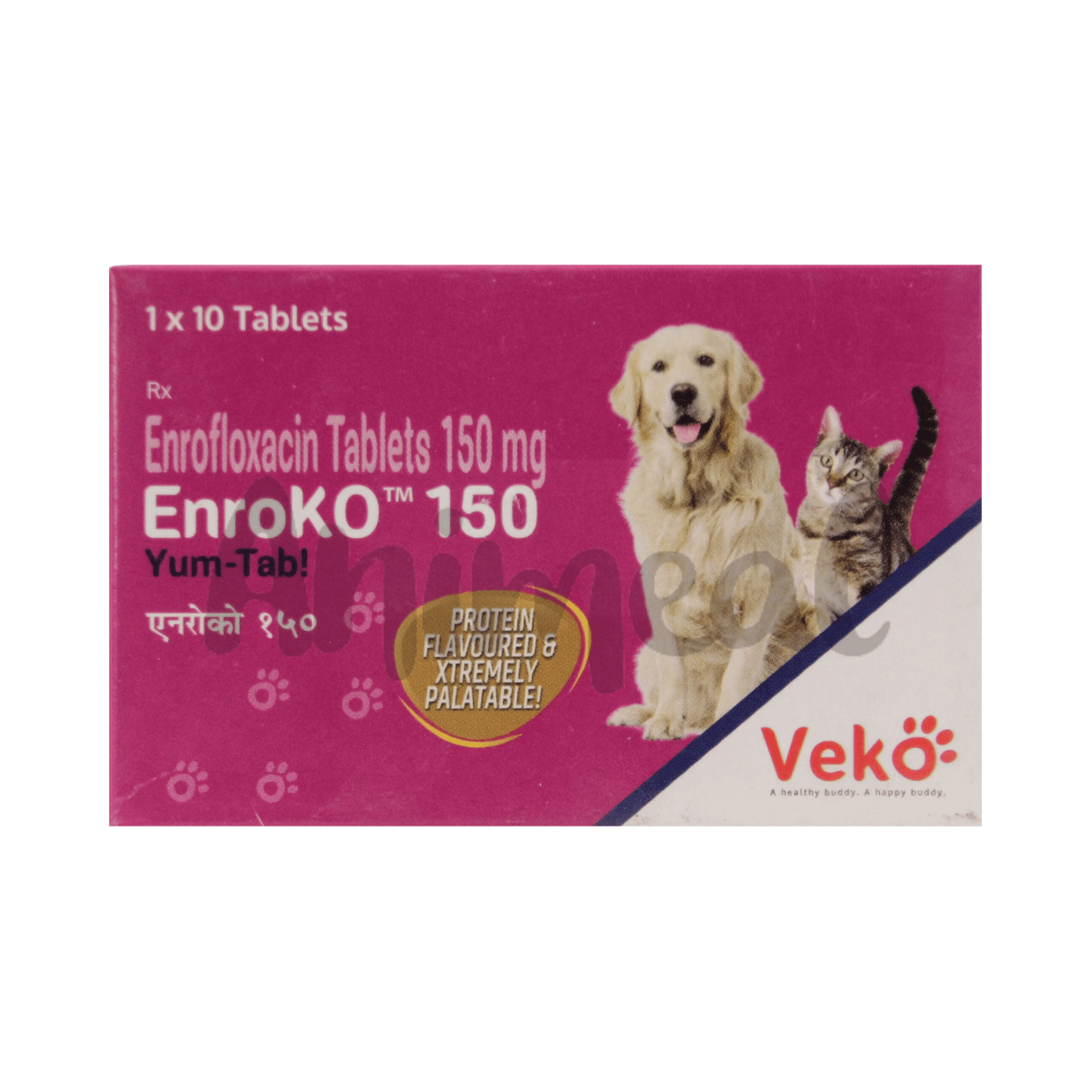 Veko Enroko 150 Tablet for Dogs and Cats, 10 Tablets - Animeal