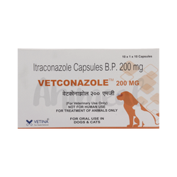 Vetconazole 200mg Capsule for Dogs and Cats, 10 Capsules - Animeal