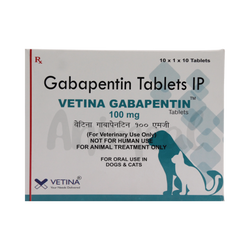 Vetina Gabapentin 100mg Tablet for Dogs and Cats, 10 Tablets - Animeal