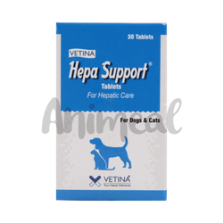 Vetina Hepa Support Tablet for Dogs and Cats, 30 Tablets - Animeal