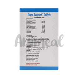 Vetina Hepa Support Tablet for Dogs and Cats, 30 Tablets - Animeal