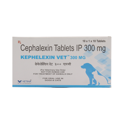 Vetina Kephelexin Vet 300mg Tablet for Dogs and Cats, 300mg - Animeal