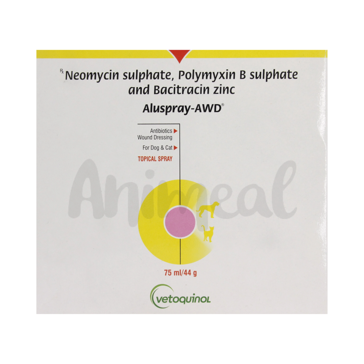 Vetoquinol Aluspray Aluminium Wound Spray, 75ml - Animeal
