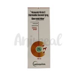 Vetoquinol Dermichlor Antifungal Skin Spray for Dogs and Cats, 100ml - Animeal
