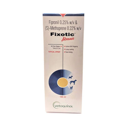 Vetoquinol Fixotic Flea and Tick Spray for Dogs and Cats, 100ml - Animeal