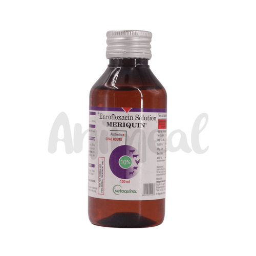 Vetoquinol Meriquin Enrofloxacin Oral Solution, 100ml - Animeal
