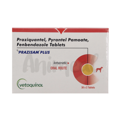 Vetoquinol Prazisam Plus Tablet for Dogs, 2 Tablets - Animeal