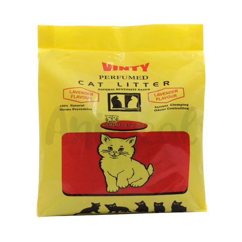 Vinty Clumping Bentonite Cat Litter Lavender Scent 5kg - Animeal