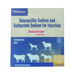 Virbac Amoxirum Forte 4500mg Injection for Cattle, 15ml - Animeal