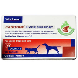 Virbac Canitone Liver Support Tablet for Dogs and Cats, 10 Tablets - Animeal