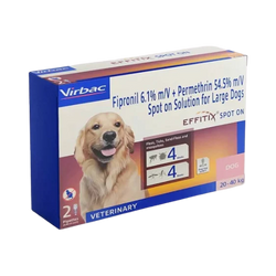 Virbac Effitix Spot-On for Dogs 20 to 40kg, 4ml Pipette - Animeal