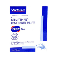 Virbac Ipraz Dewormer Tablets for Dogs, 2 Tablets - Animeal