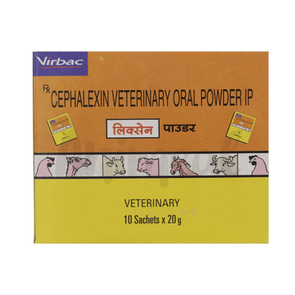 Virbac Lixen Cefalexin Powder for Birds and Poultry, 20g - Animeal
