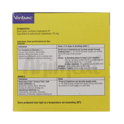 Virbac Lixen Cefalexin Powder for Birds and Poultry, 20g - Animeal