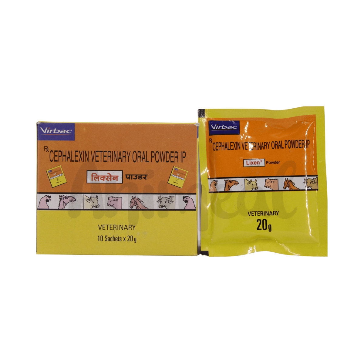 Virbac Lixen Cefalexin Powder for Birds and Poultry, 20g - Animeal