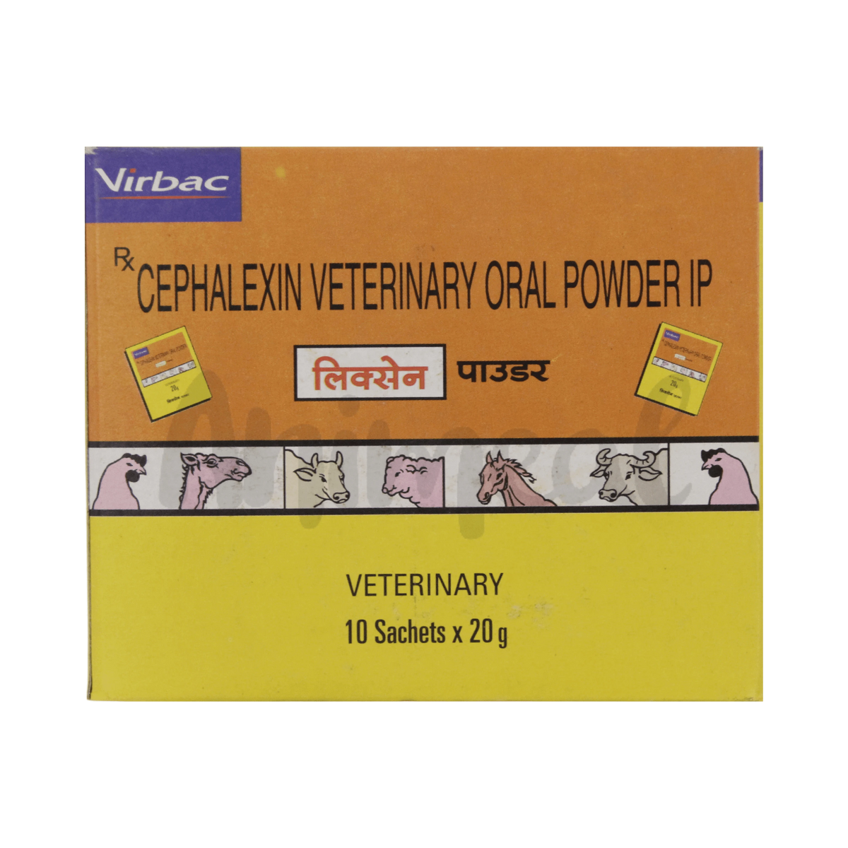 Virbac Lixen Cefalexin Powder for Birds and Poultry, 20g - Animeal