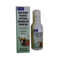 Virbac Lorexane Wound and Maggot Spray for Animals, 50ml - Animeal