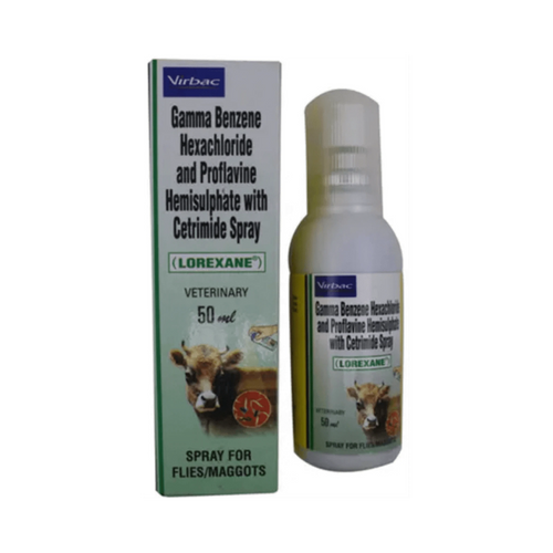 Virbac Lorexane Wound and Maggot Spray for Animals, 50ml - Animeal