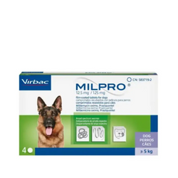 Virbac Milpro Tablet Big Dog (5kg+) for Dogs, 2 Tablets - Animeal