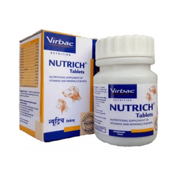 Virbac Nutrich Tablet for Dogs and Cats, 30 Tablets - Animeal