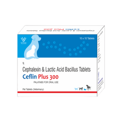 Vitax Ceflin Plus 300 Tablet for Dogs and Cats, 10 Tablets - Animeal