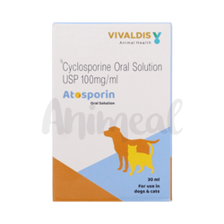 Vivaldis Atosporin 100 Ciclosporin Capsules for Dogs, 5 Capsules - Animeal